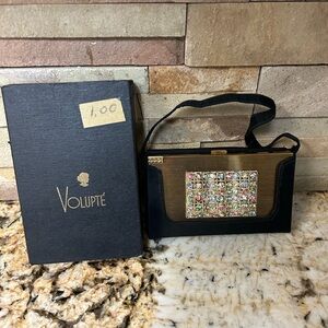 1940s Volupte Rhinestone Clutch/Compact
